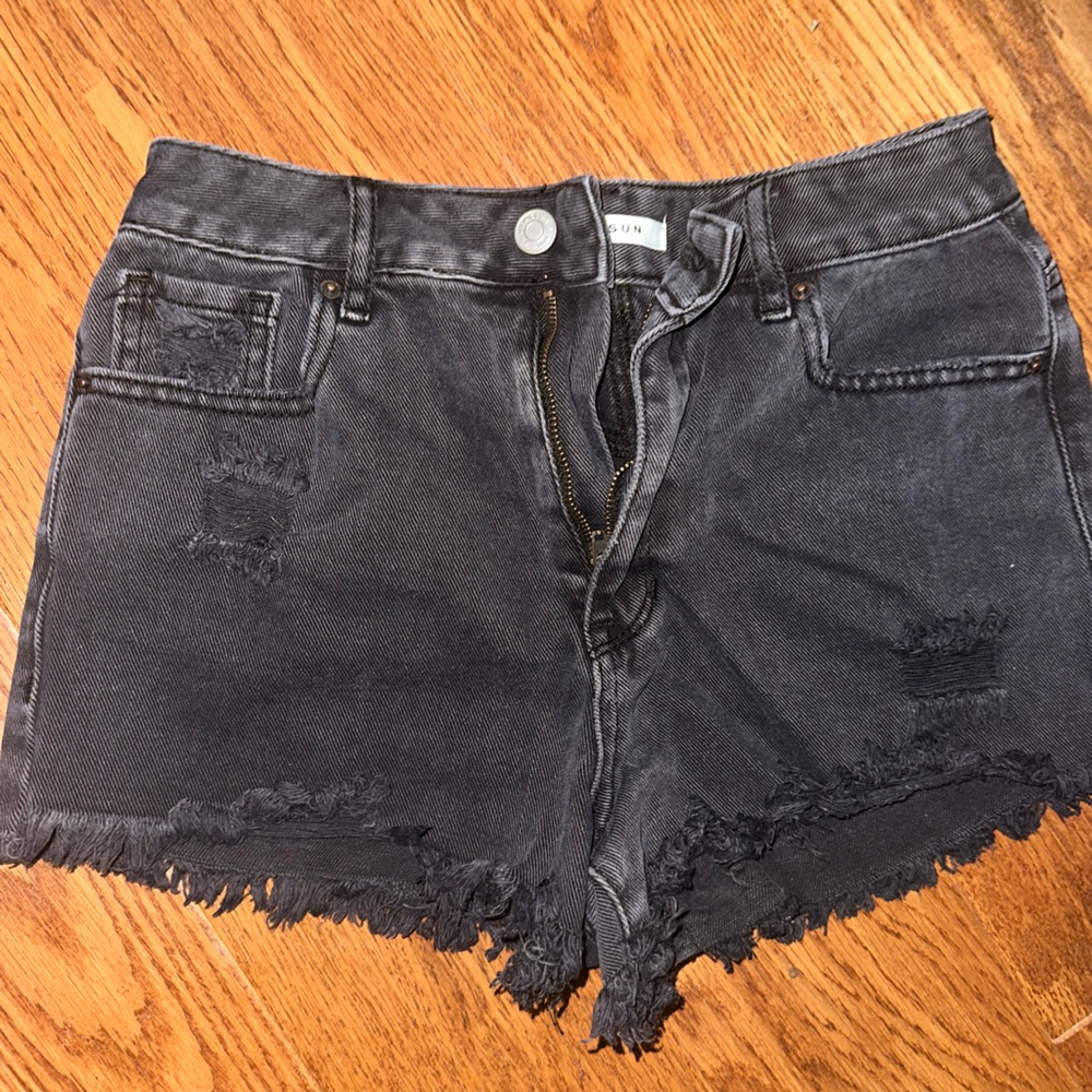PacSun Charcoal High Rise Festival Shorts